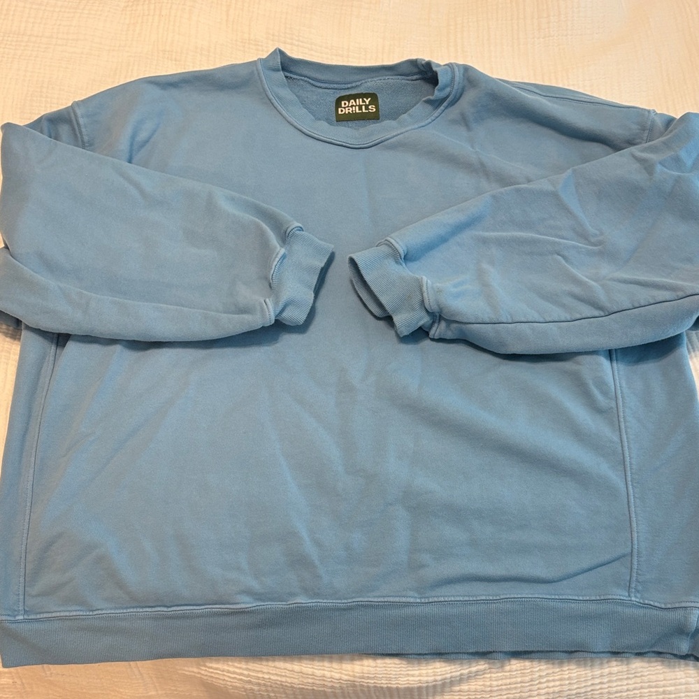 Daily Drills Men's Light Blue Crewneck Sweater